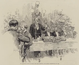 Bankiet w klubie św. Jerzego na wystawę kolonialną i indyjską w 1886 r